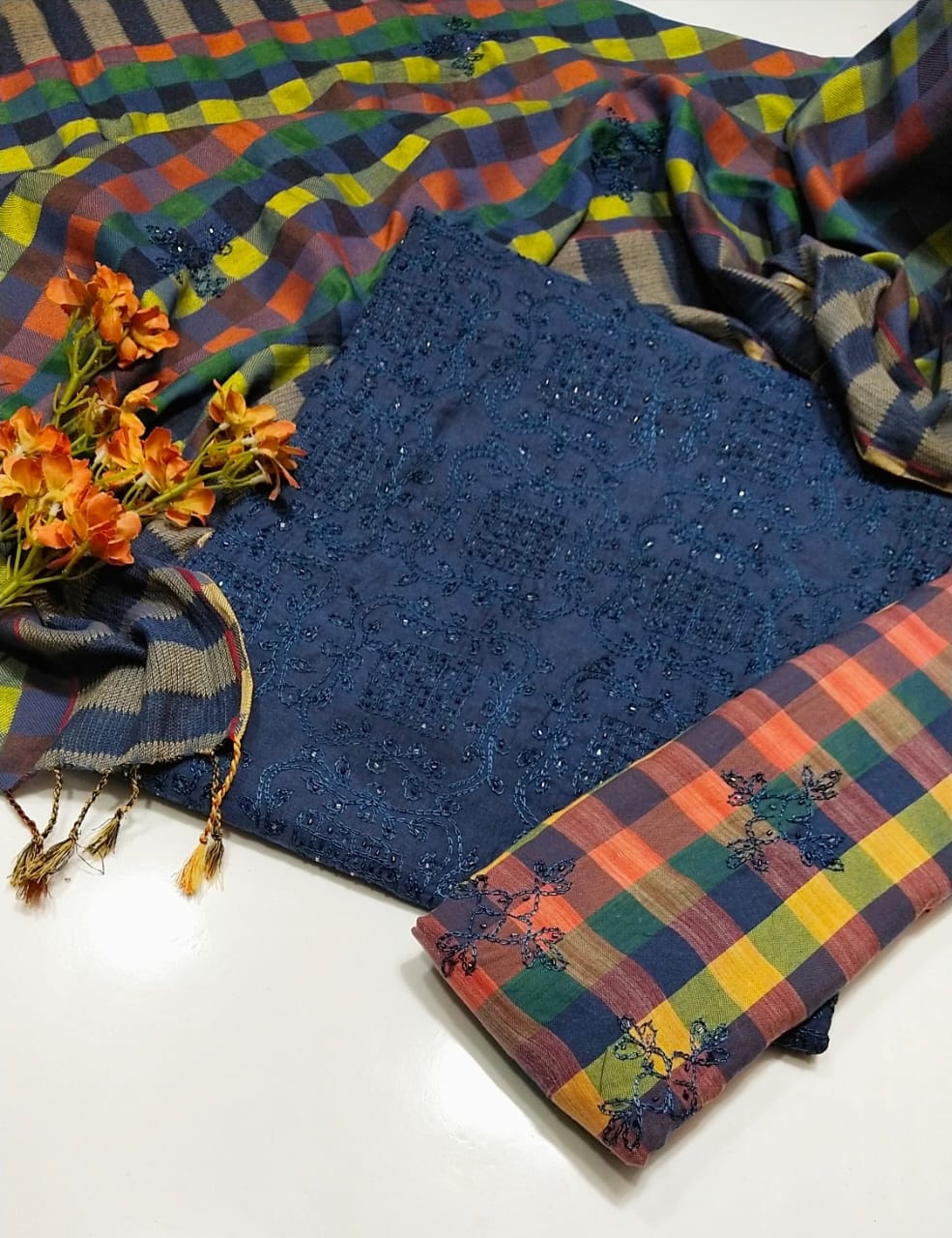 WINTER SILK DIGITAL PRINTED 3-PIECE - DP#45